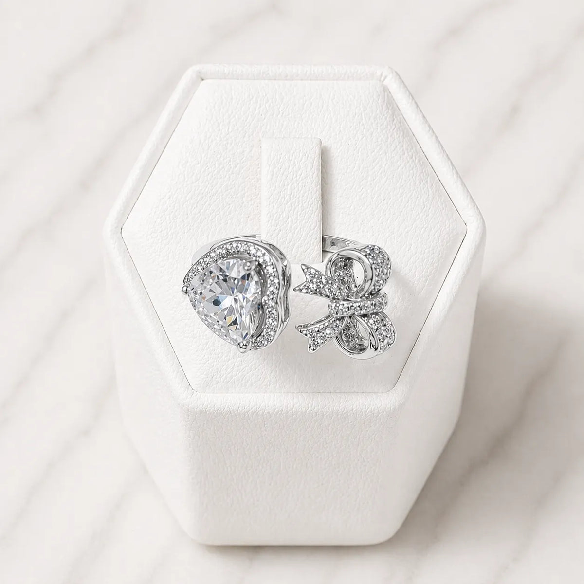 Anillo ajustable corazón coquette - 12