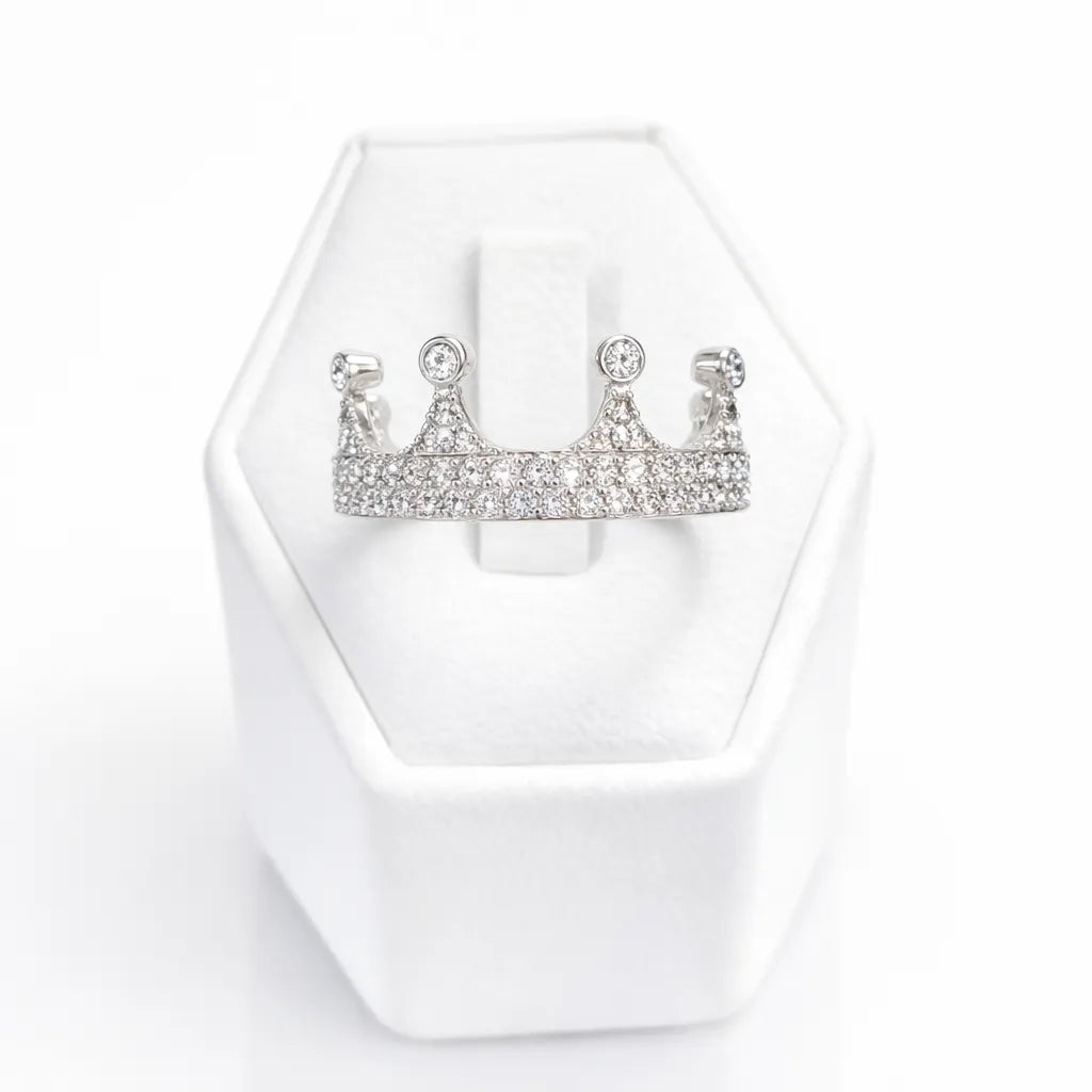 Anillo corona microcircón - 15