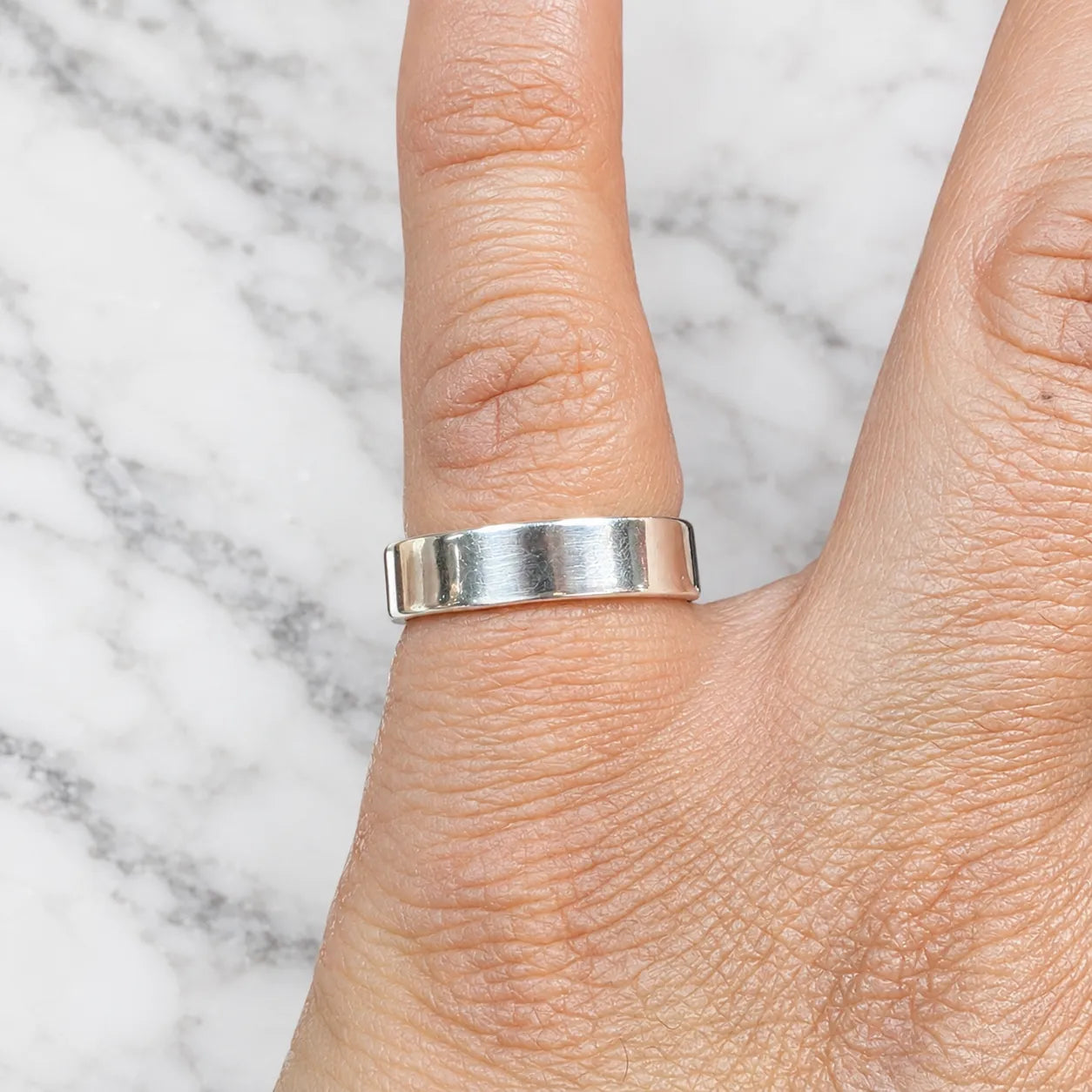 Anillo argolla liso cuadrado 5mm