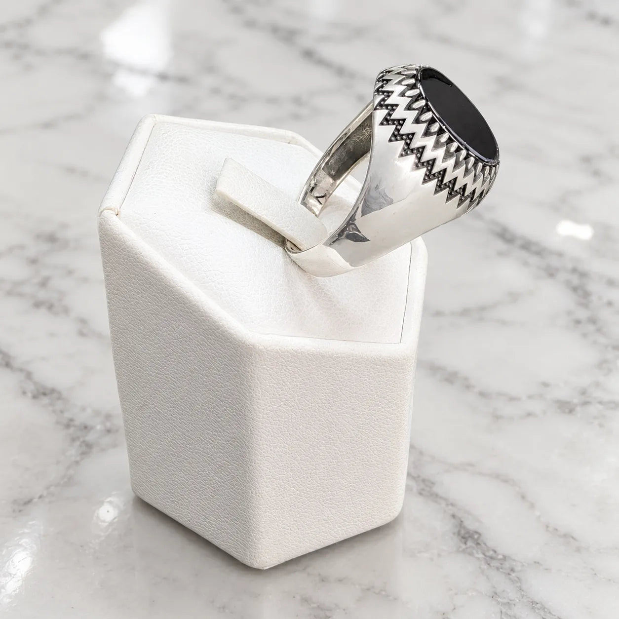 Anillo sello onix envejecido