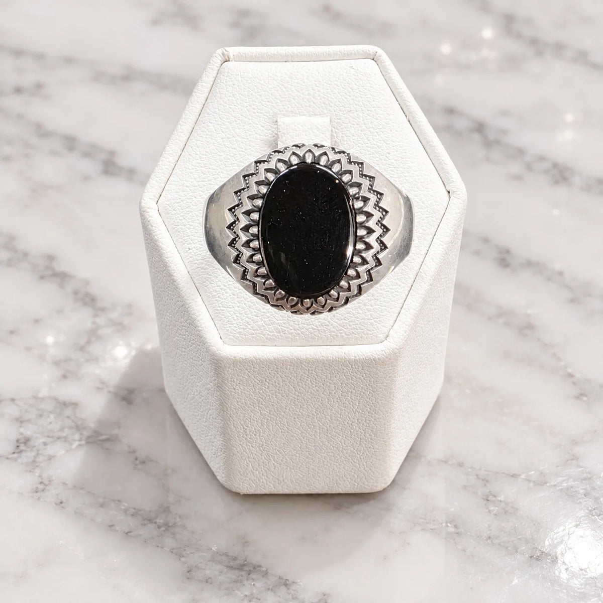 Anillo sello onix envejecido