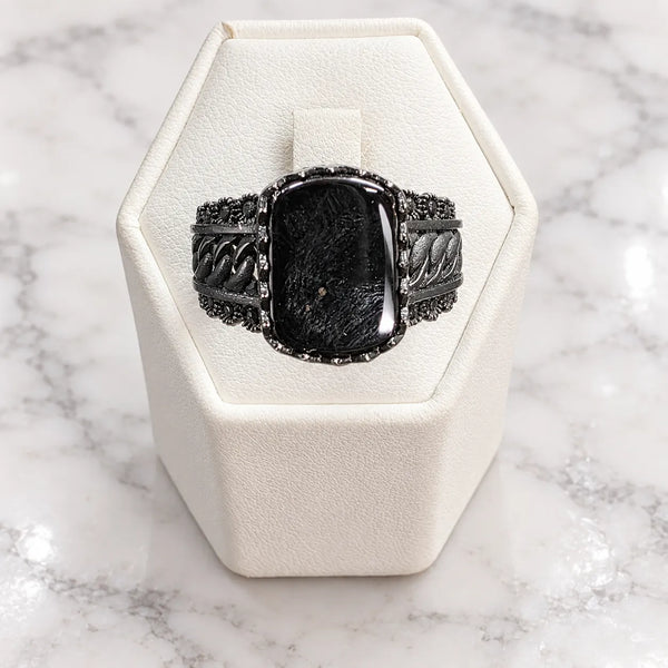 Anillo sello envejecido onix