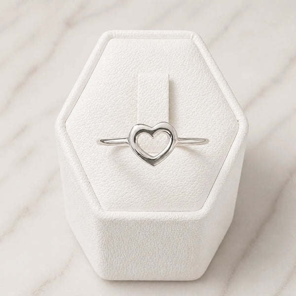 Anillo corazón calado