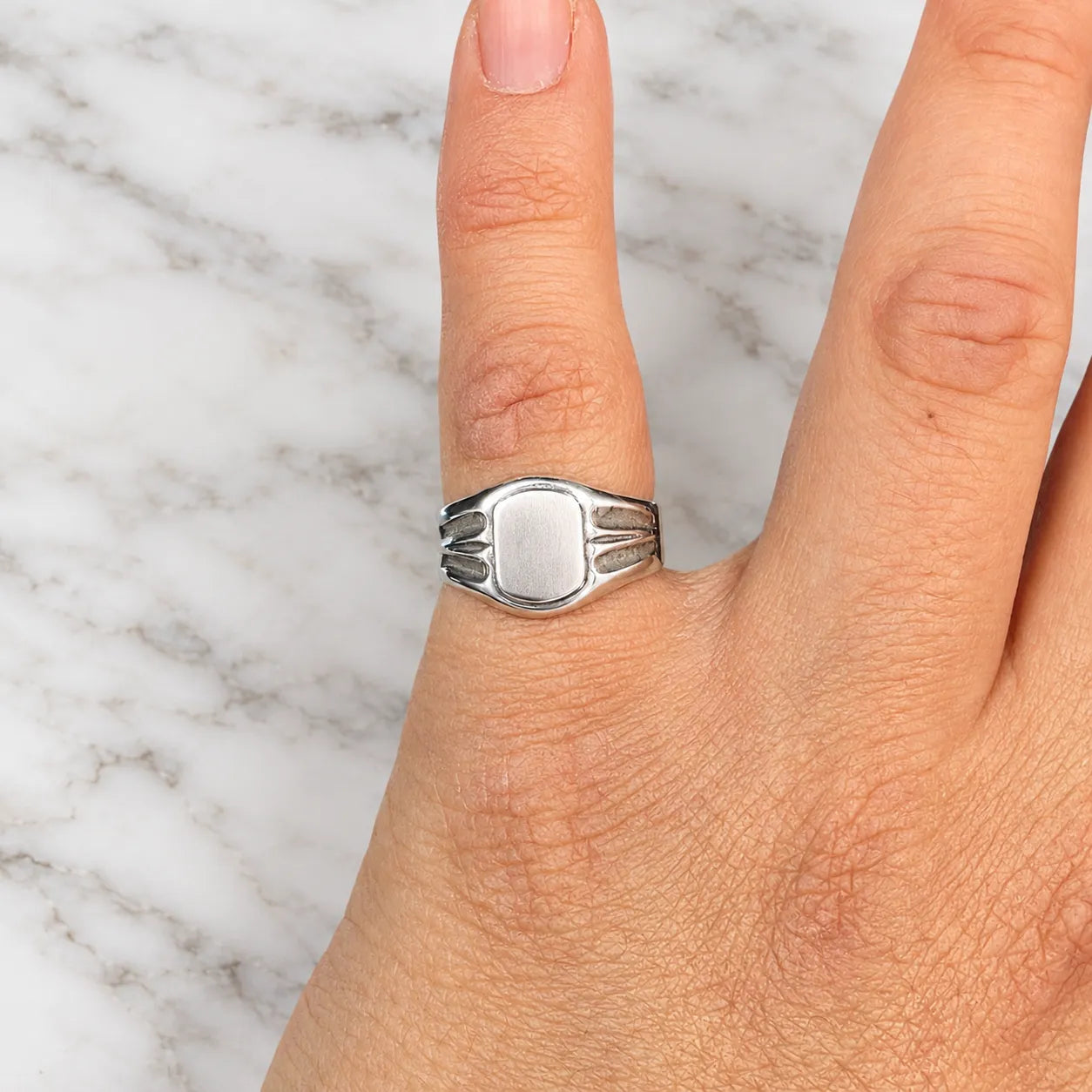 Anillo sello rectangular