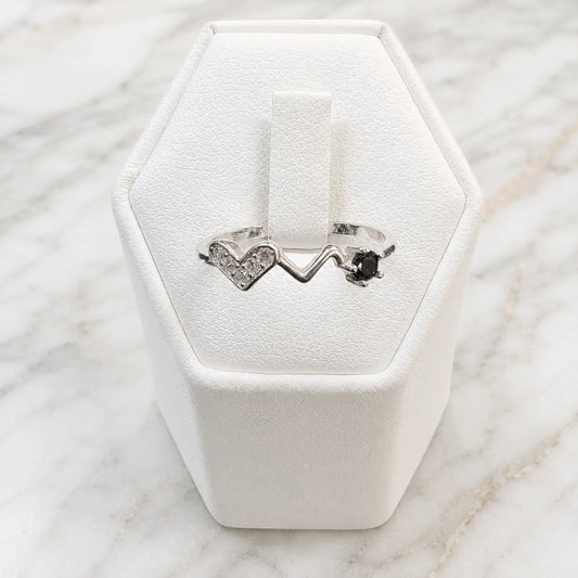 Anillo corazón circón onix