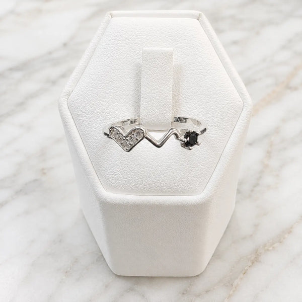 Anillo corazón circón onix