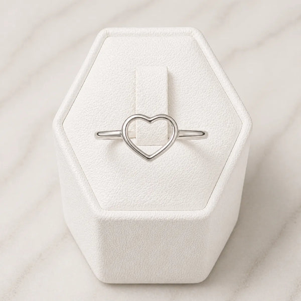 Anillo corazón calado