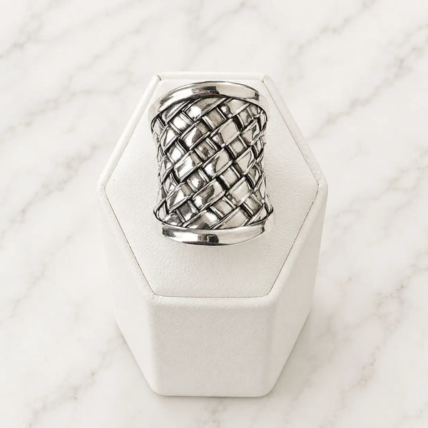 Anillo ancho texturizado 26mm ajustable