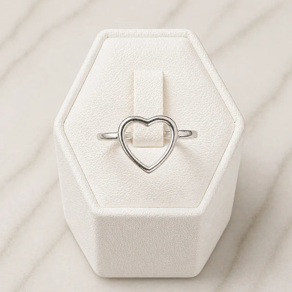 Anillo corazón calado