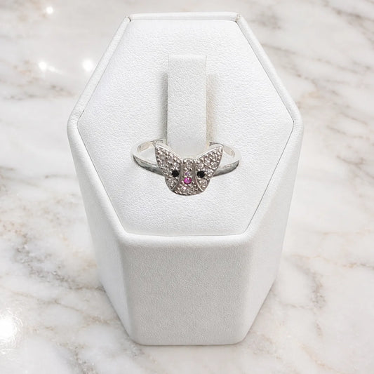 Anillo perro microcircón