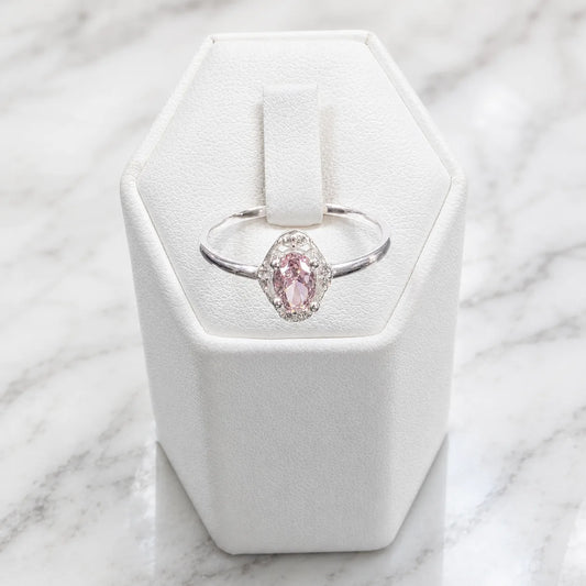 Anillo solitario rosa