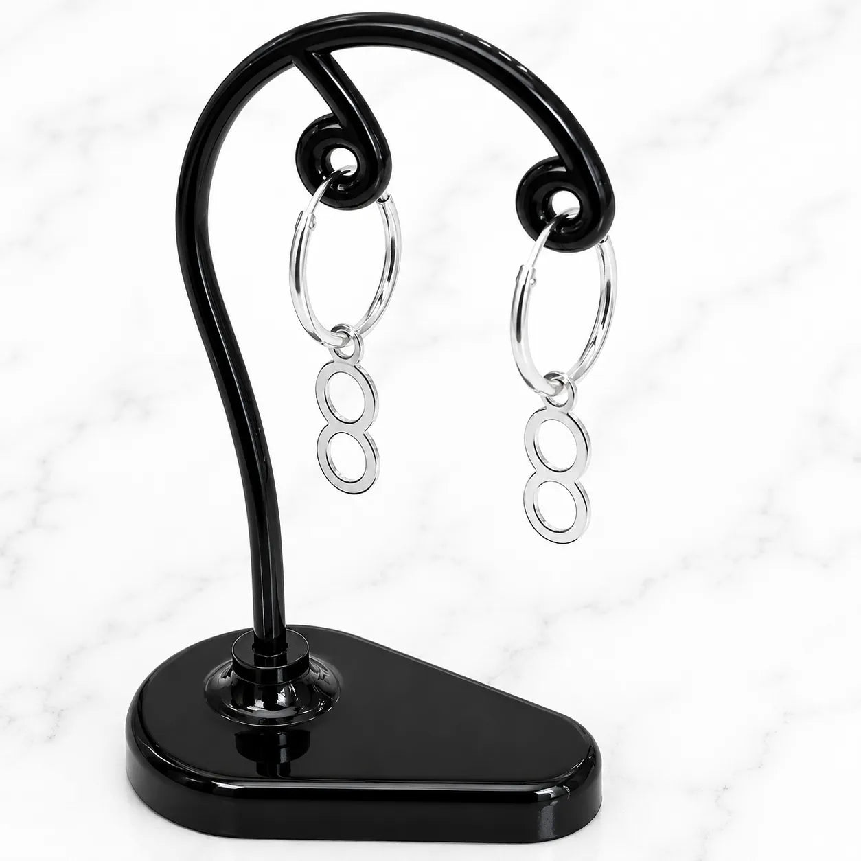 Aros argollas con colgante infinito 16mm