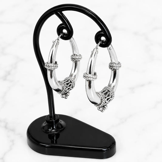 Argollas bali hoops ovaladas 20mm