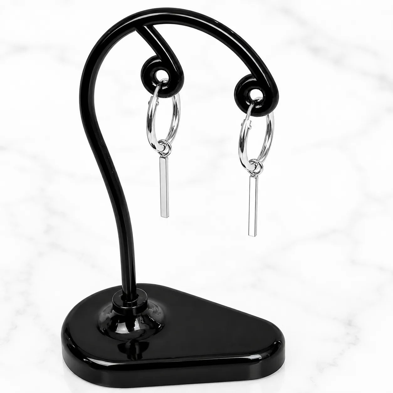 Aros argollas con colgante varita 12mm