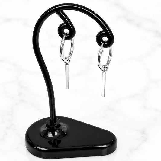 Aros argollas con colgante varita 12mm