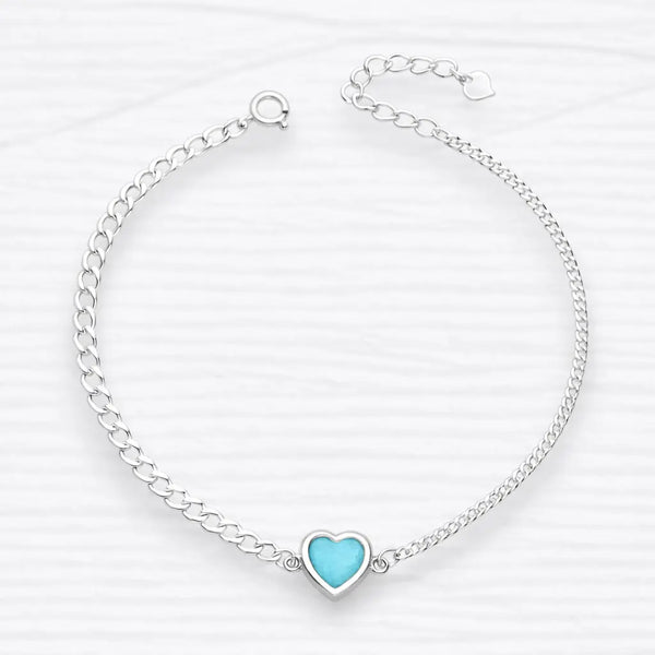 Pulsera corazón opalo