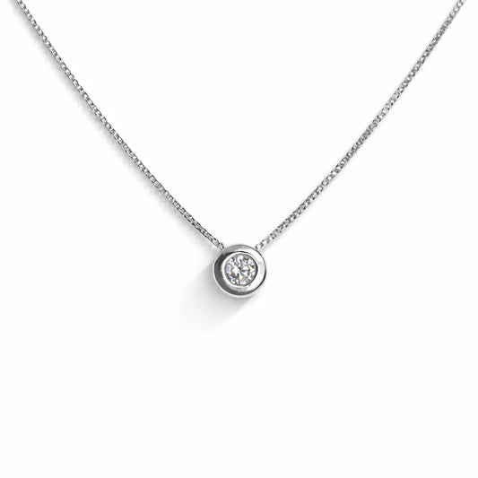 Collar punto luz circón circular 5mm