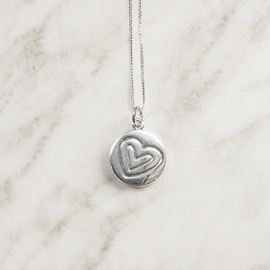 Collar medalla corazón