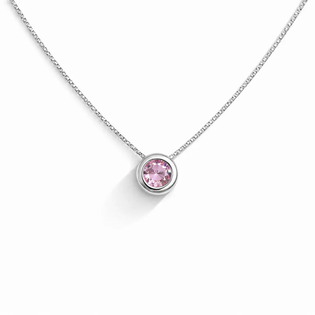 Collar punto luz rosa francia 6mm