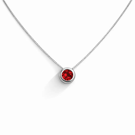 Collar punto luz circular rojo 6mm