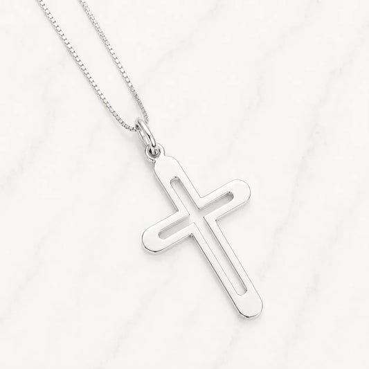 Collar religioso cruz calada