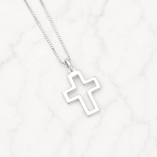 Collar religioso cruz calada