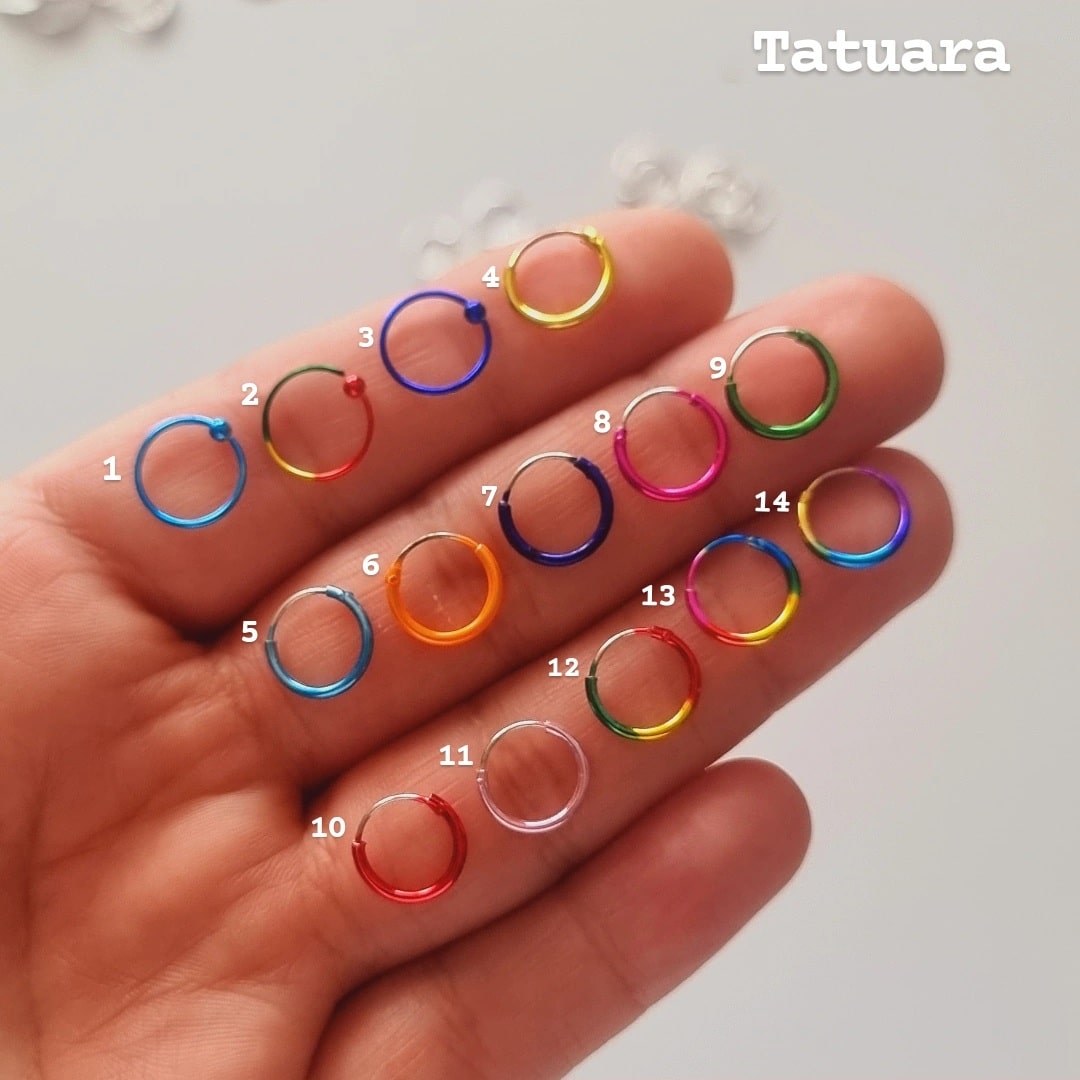 Piercing argollas de 10mm colores