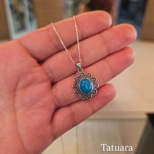 Collar étnico turquesa