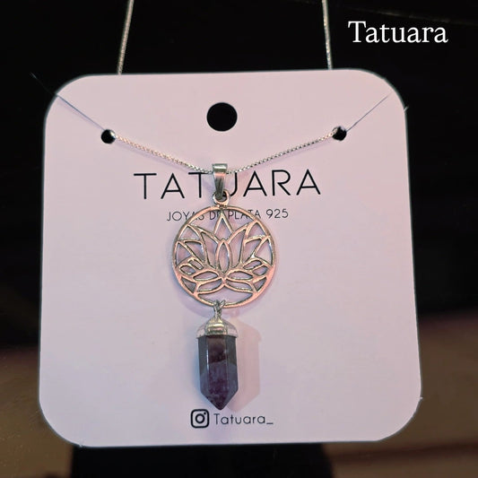 Collar flor de loto amatista