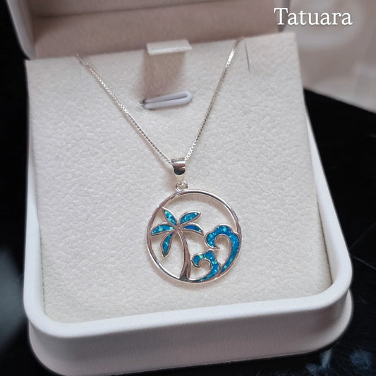 Collar palmera opalo