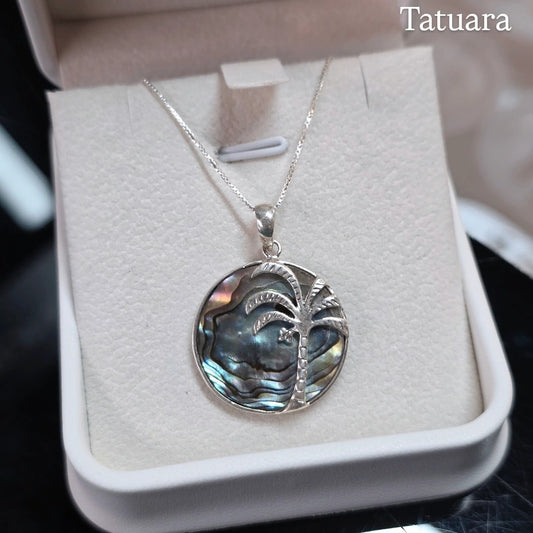 Collar palmera abalon