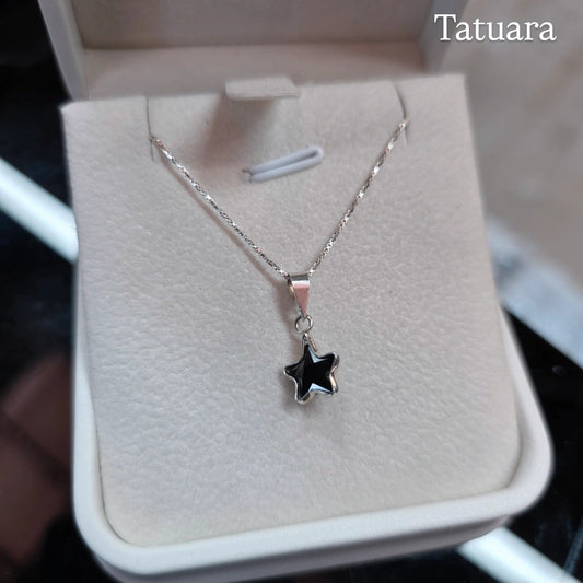 Collar punto luz estrella onix 8mm