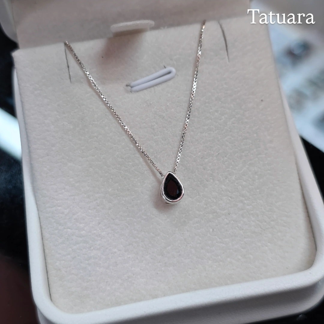 Collar punto luz gota onix 5mm