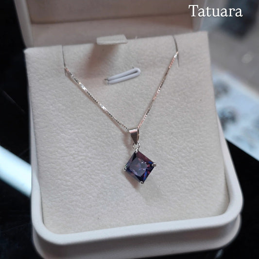 Collar punto luz amatista 8mmx8mm