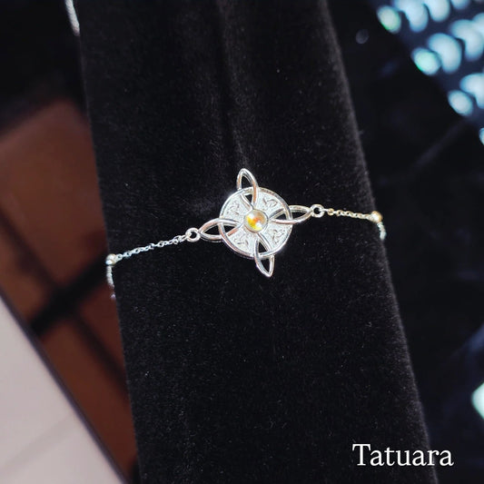 Pulsera nudo de bruja piedra luna