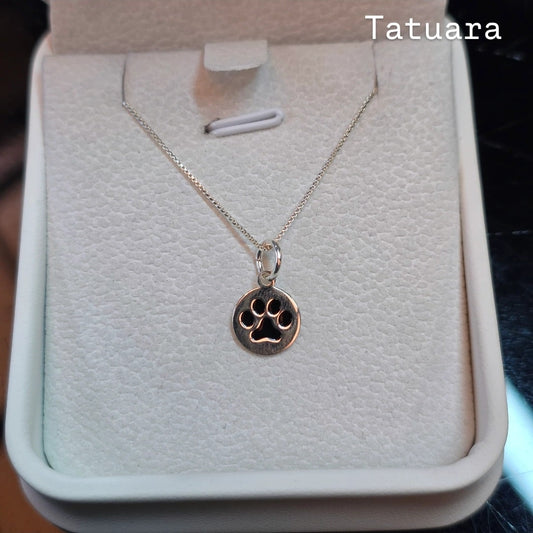 Collar patita de perro placa