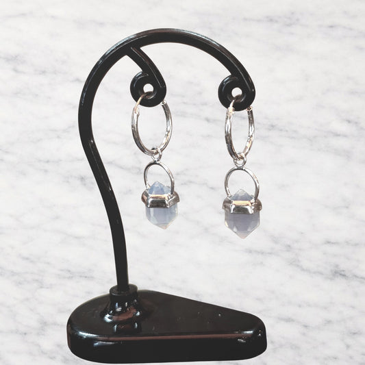 Argollas colgante opalina 12mm