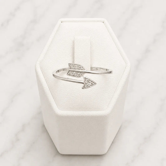 Anillo ajustable flecha microcircón
