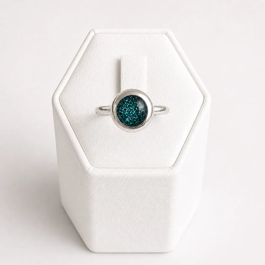 Anillo circón brillante verde