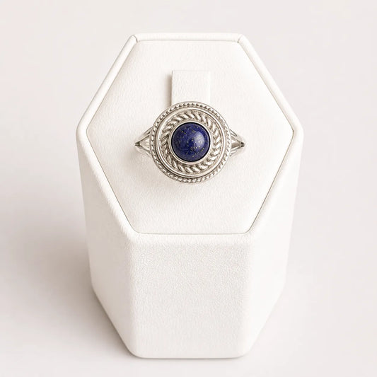 Anillo piedra natural azul
