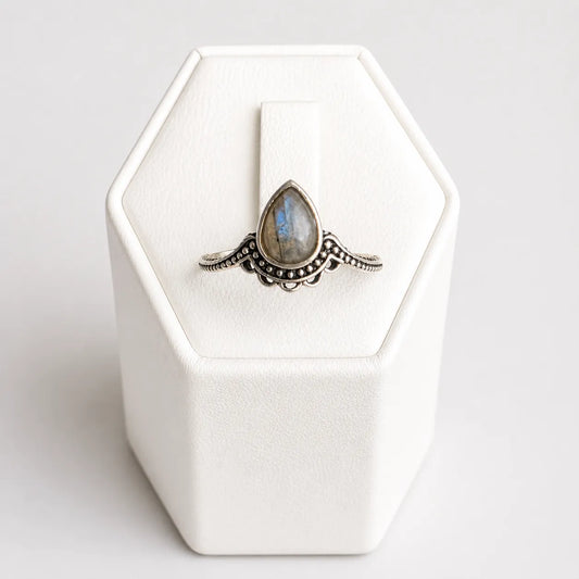 Anillo labradorita