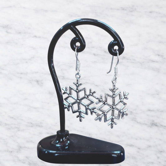 Aros largos copo de nieve