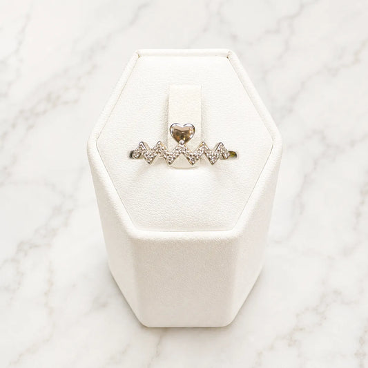 Anillo corazón microcircón