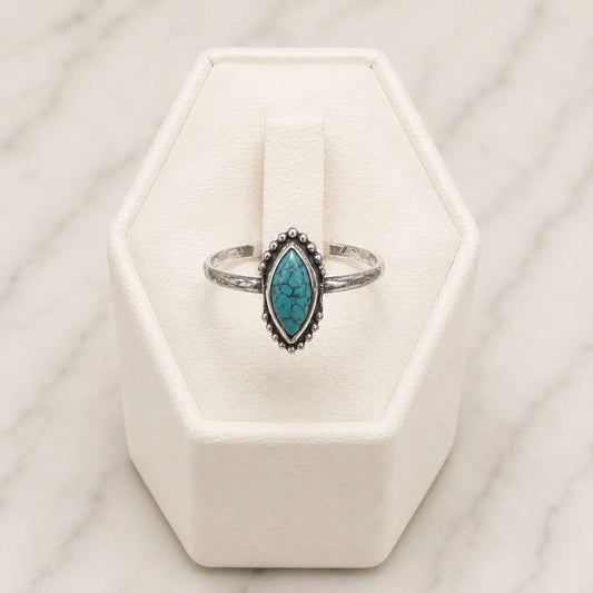 Anillo piedra natural turquesa