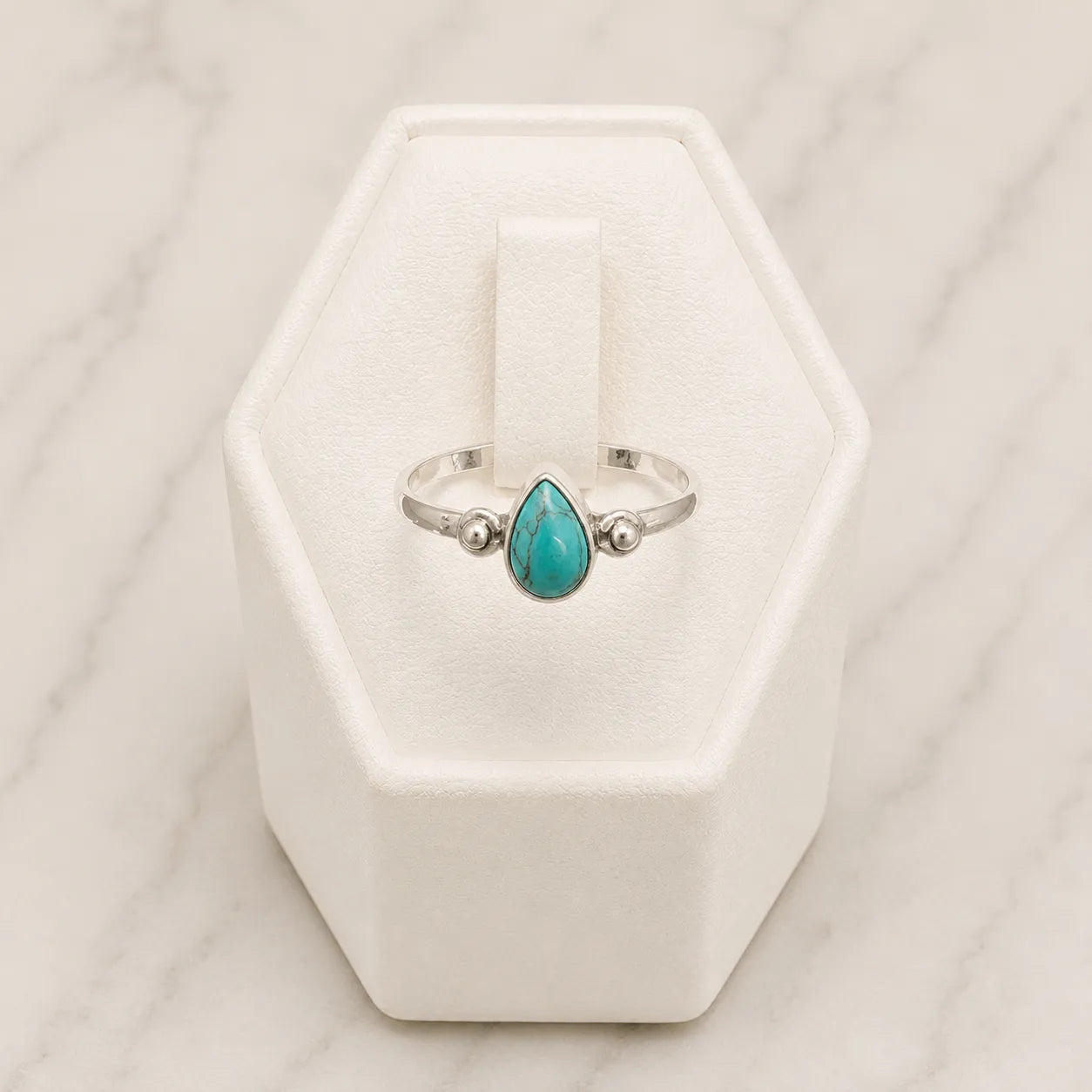Anillo piedra natural turquesa