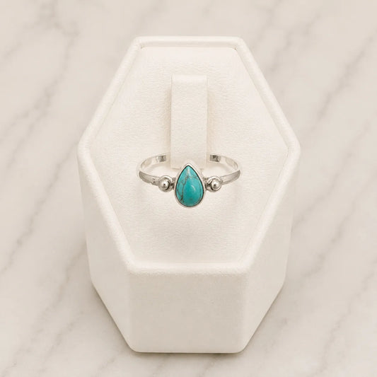 Anillo piedra natural turquesa