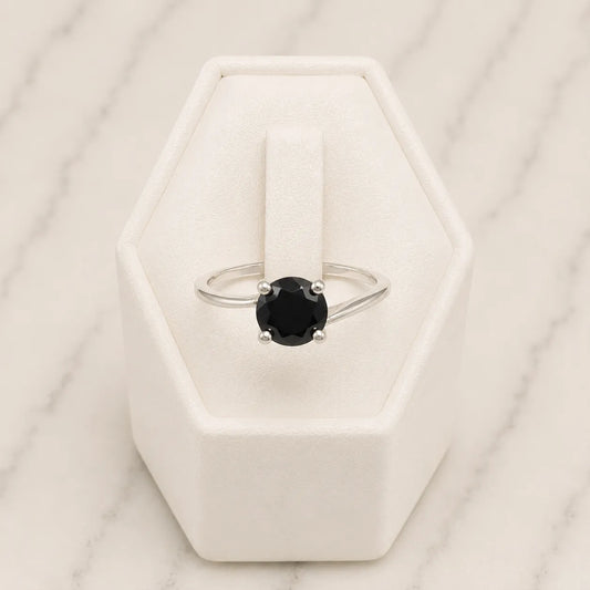 Anillo solitario circón onix
