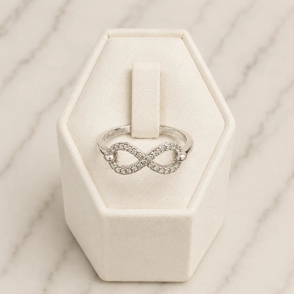 Anillo infinito microcircón - 15