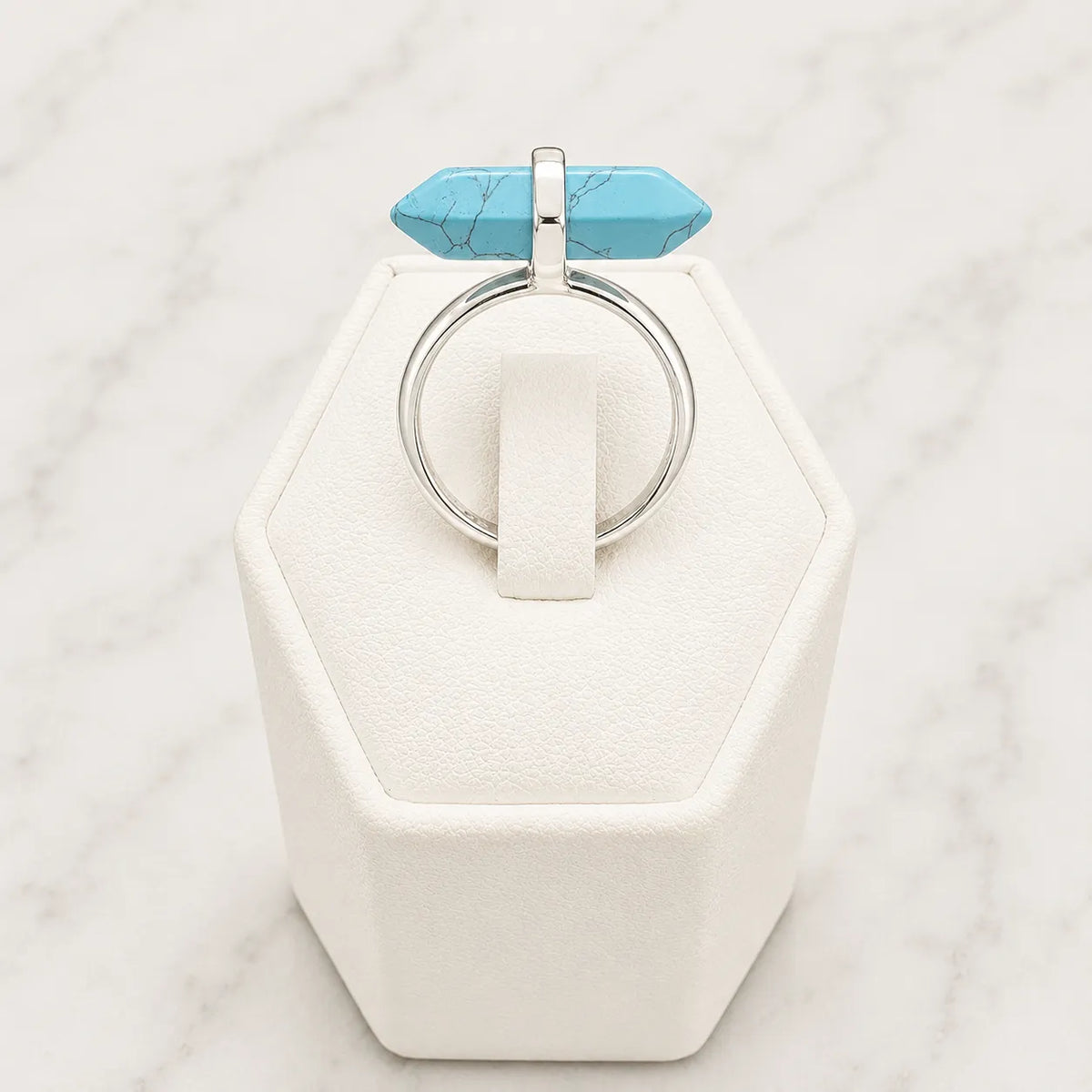 Anillo colas de ballena piedra Turquesa