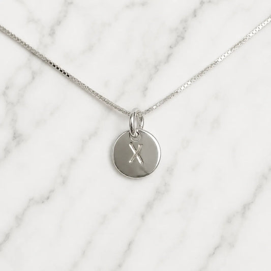 Collar placa letra X de 8mm